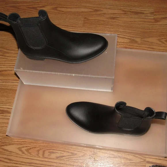 SAM EDELMAN Tinsley Ankle Black Rain Boots Size 8M - Picture 1 of 5